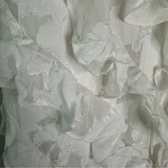 NWT BHLDN Jia Lace Gown Maxi Ruffle White Dress SZ US 14 - Picture 3 of 9